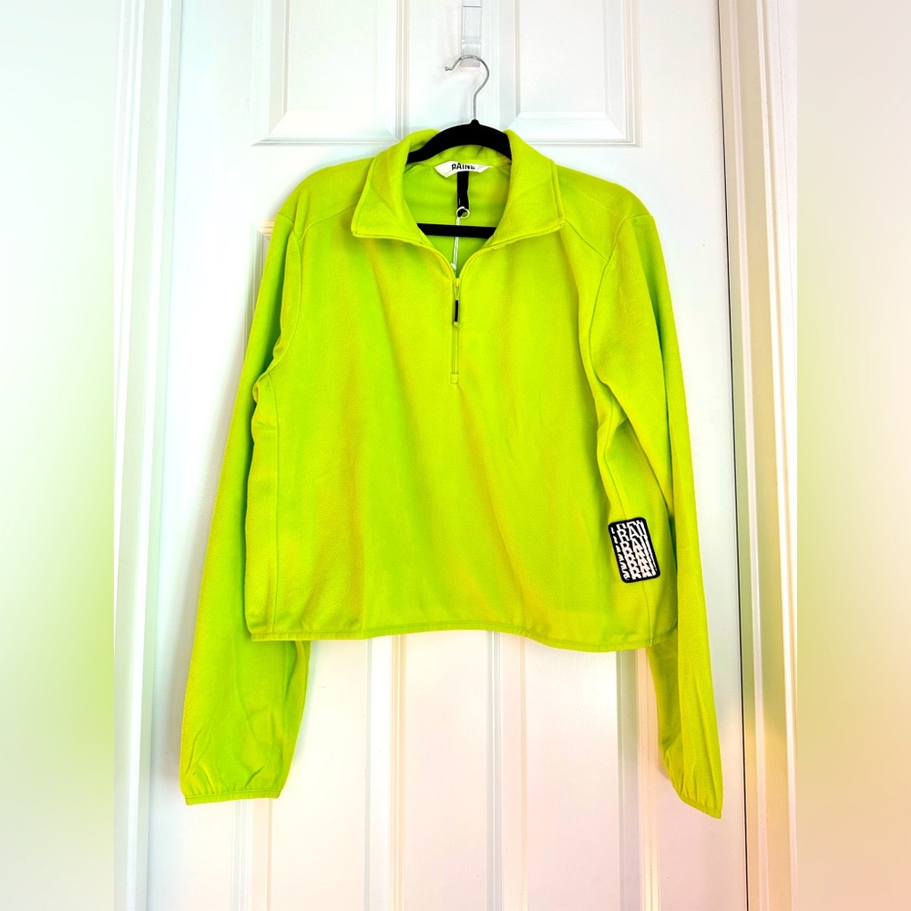 Rains long sleeve thermal shirt in  Digital Lime , size L